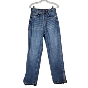 DIVIDED H&M BUTTON FLY HIGH RISE DENIM JEANS
